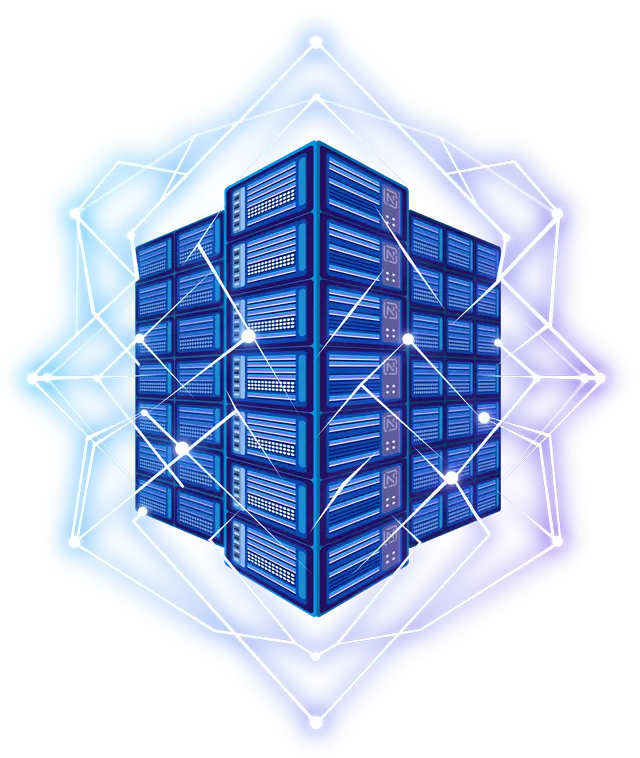 Abstract NVMe server tower graphic hero decoration